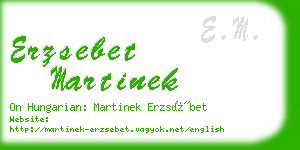 erzsebet martinek business card